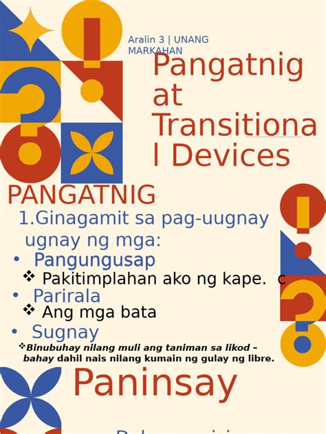 Pangatnig at Transitional Devices by Kristen Jaye de .